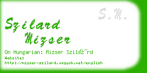 szilard mizser business card